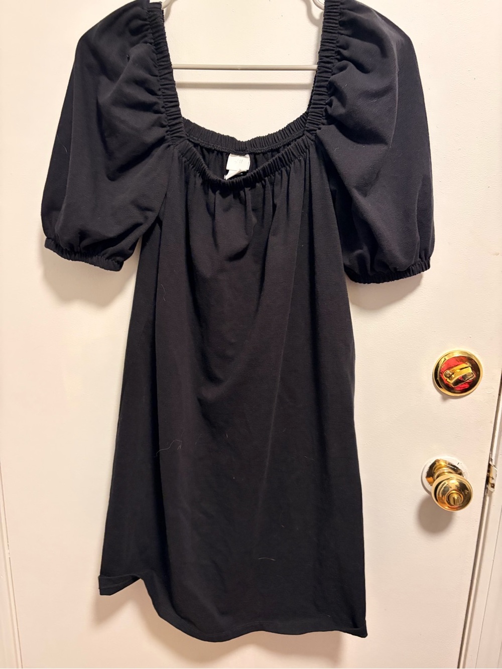 H&M Black Puff Sleeve Mini Dress